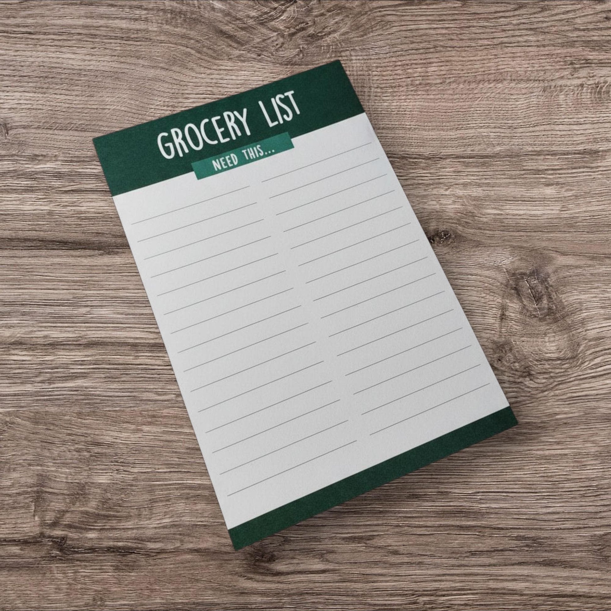 Grocery List Notepad