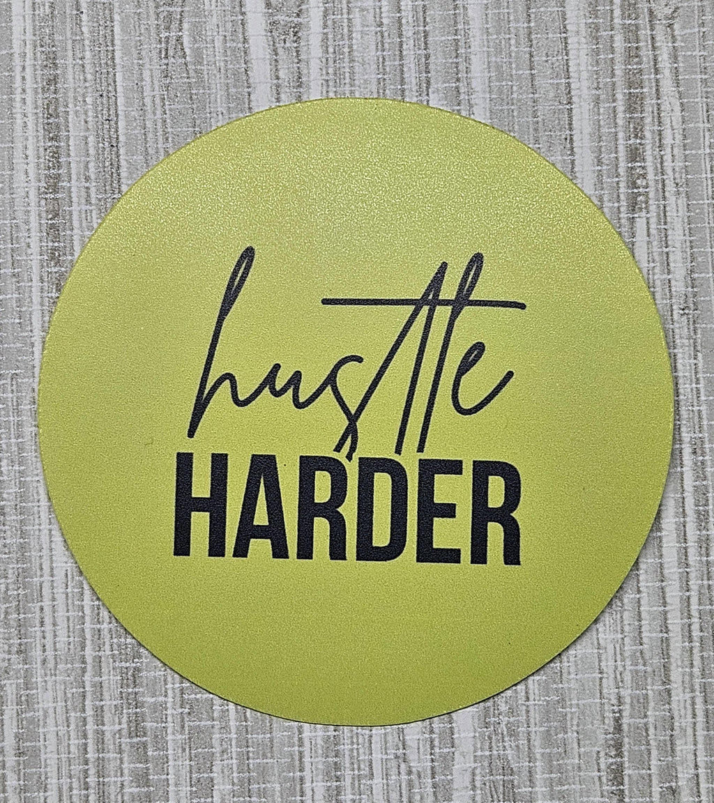 Hustle Harder Sticker | 3" Weatherproof Vinyl Decal | Motivational Hustle Sticker