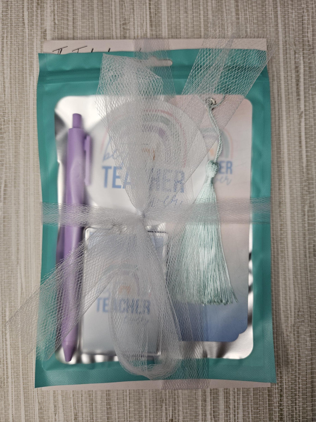 Teacher Appreciation Gift Box | Notepad, Keychain, Bookmark & Decal