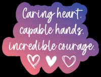 Caring Heart Courage Waterproof Vinyl Decal, Nurse Gift