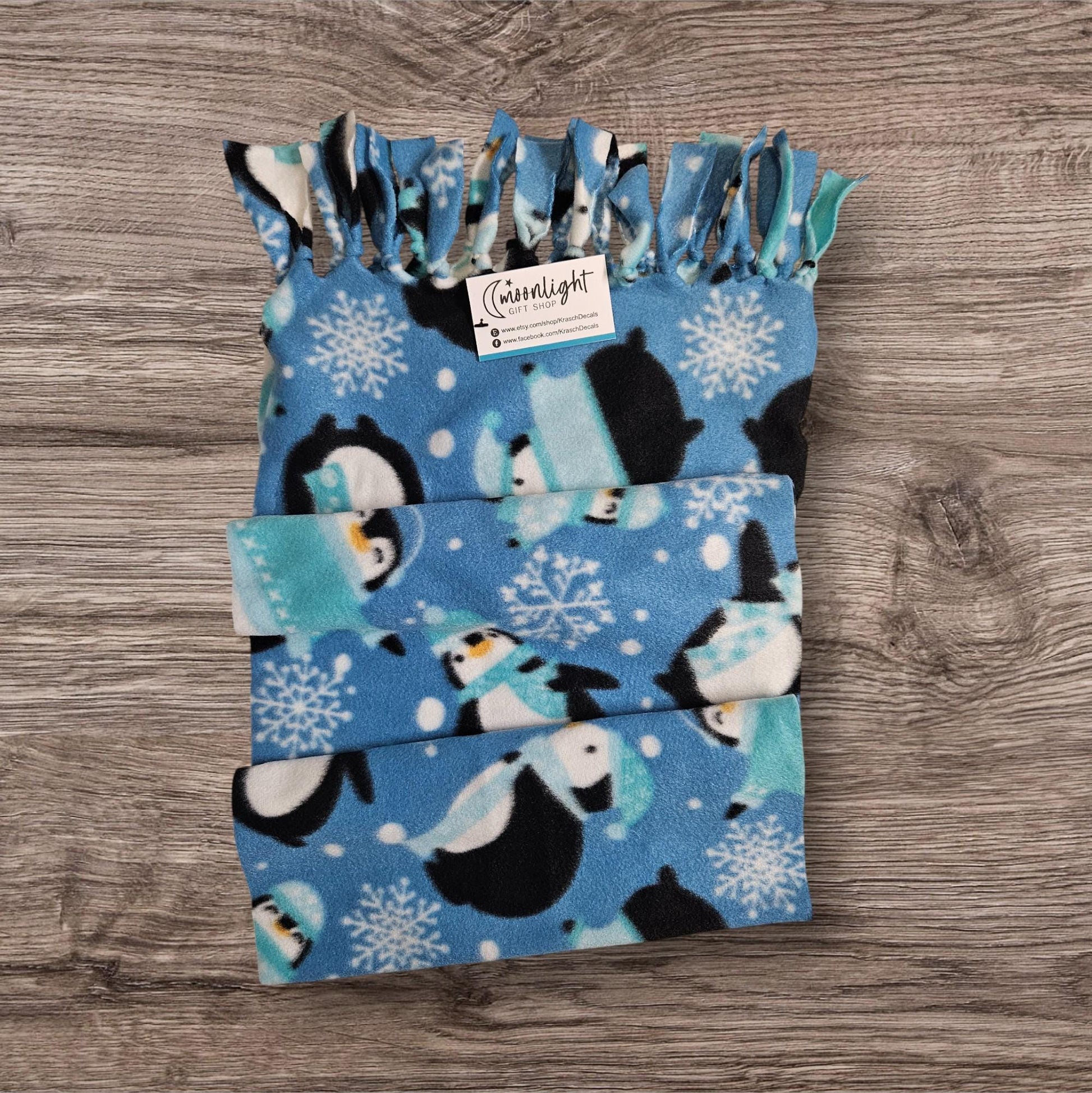 PENGUIN Fleece Scarf | Super Soft, Washable Gift Scarf | 12" wide