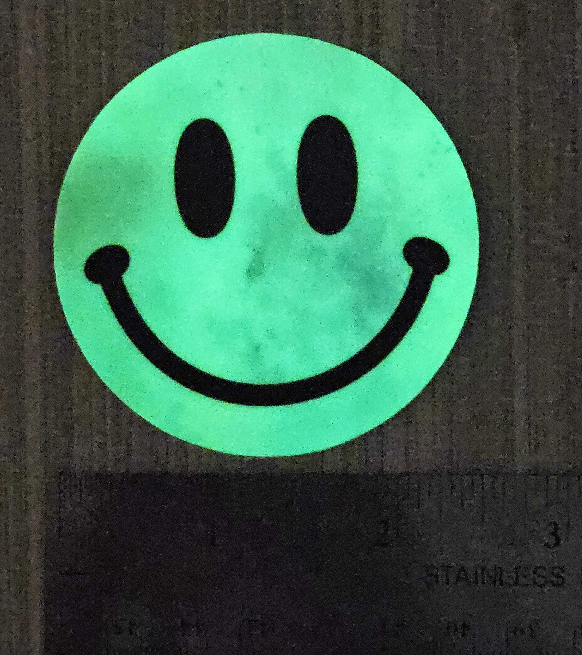 Galaxy Glow-in-the-Dark Smiley Sticker | 2.5" Weatherproof Vinyl Decal