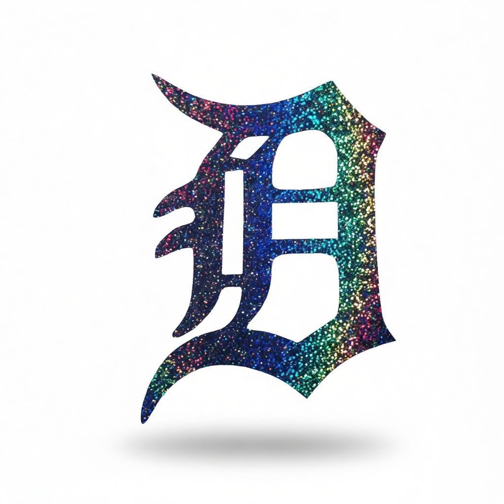 Detroit Michigan Tiger D Decal / Sticker