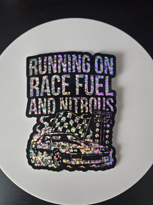 3 PACK Drag Racing Tree Glitter Decal – Race-Ready Sparkle for Any Surface!