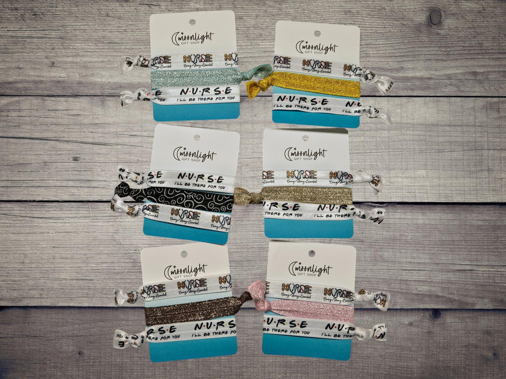 Nurse Hair Tie Set | Elastic No-Crease Ponytail Holders