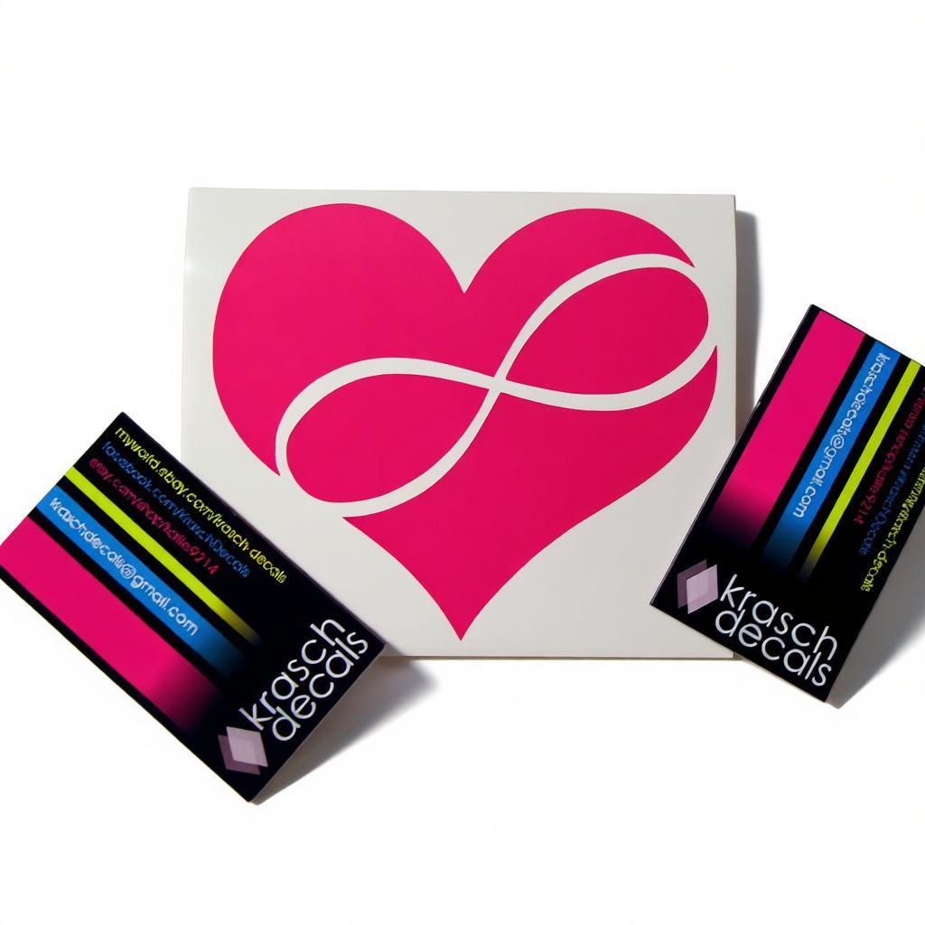 Infinite Love Vinyl Decal | Infinity Symbol Sticker | 5" x 4.25" | Hot Pink or Custom Color