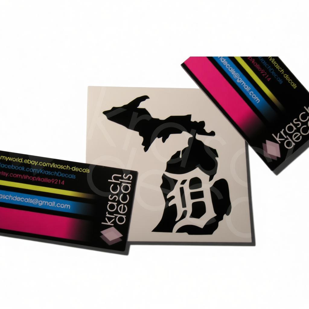 Detroit Michigan Vinyl Decal - Original - LARGE