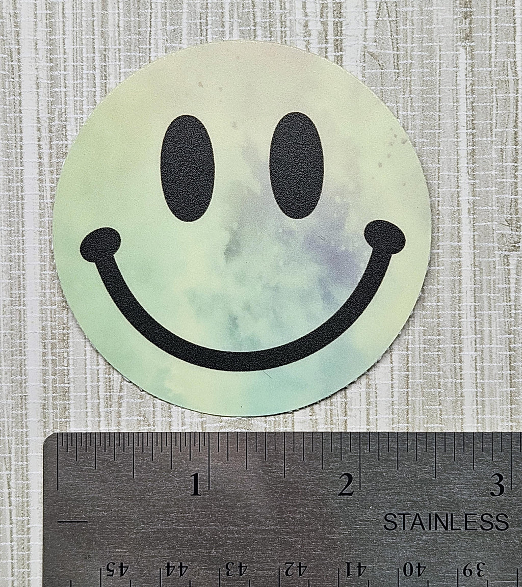 Galaxy Glow-in-the-Dark Smiley Sticker | 2.5" Weatherproof Vinyl Decal