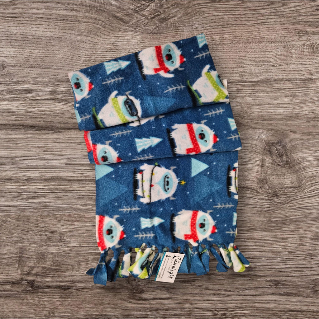 YETI Fleece Scarf | Super Soft, Washable Gift Scarf | 12" wide