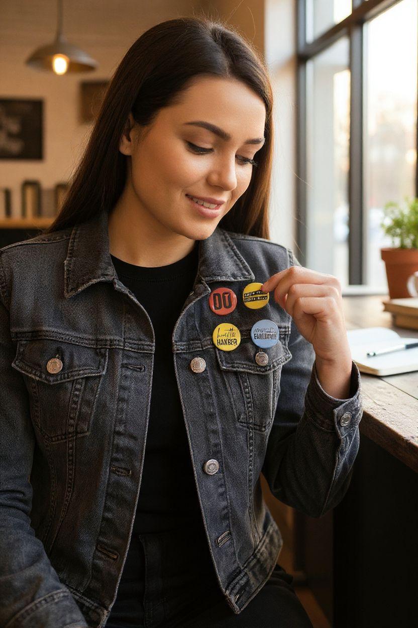 Motivational Gym Button Pack | 4-Pack 1" Pins | Fitness Quotes for Gym Bags & Jackets