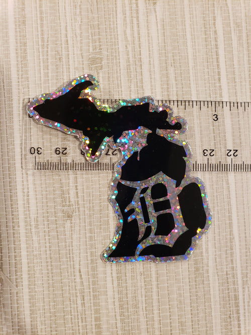 3 PACK - Detroit Michigan Glitter Decal | Original Design