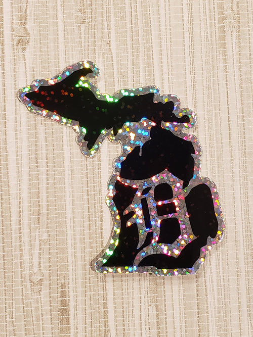3 PACK - Detroit Michigan Glitter Decal | Original Design